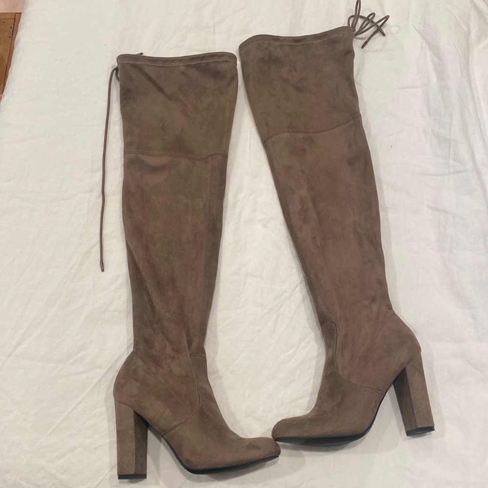 NWOT A New Day Over the Knee Heeled Boots, Size 8, faux suede